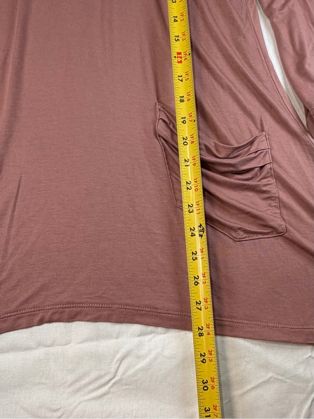 LOGO Asymmetric tunic tops. Dusty Rose and Charcoal with Sheer border - Picture 11 of 14